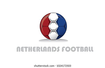 netherlands football and flag