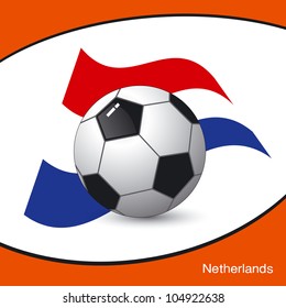 Netherlands football on white background