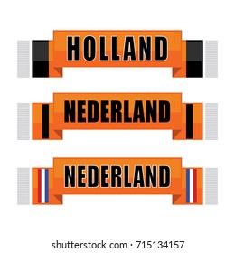 Netherlands Football Or Soccer Scarf Set