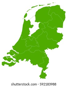 netherlands green map