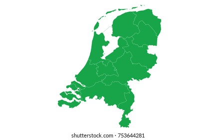 Netherlands green map