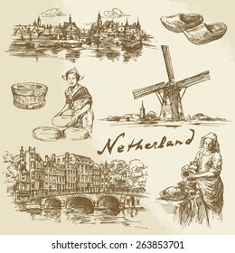 Netherlands - hand drawn set