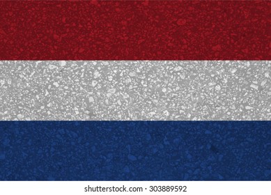 Netherlands; Holland; Dutch flag with grunge texture.Vector template