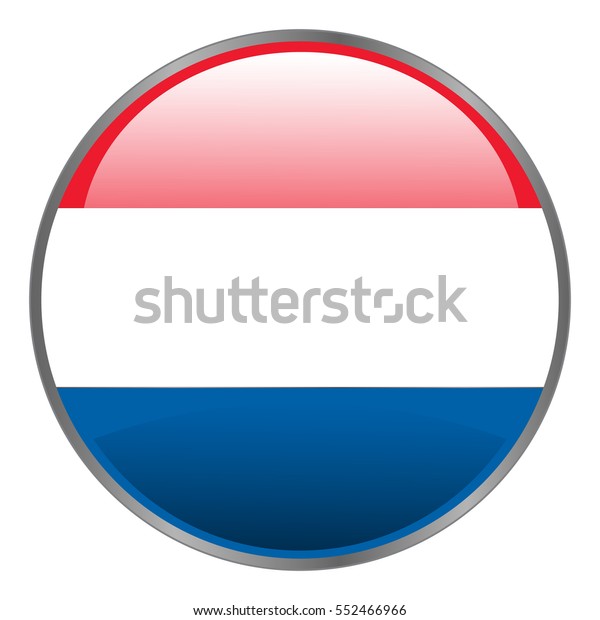 Netherlands Holland Dutch Flag Round Isolated Stock Vector Royalty Free 552466966