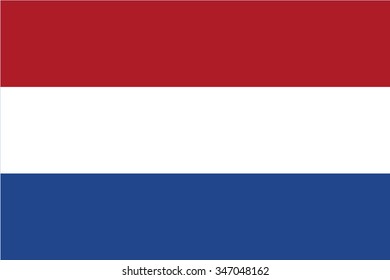 Netherlands; Holland; Dutch Flag vector image  