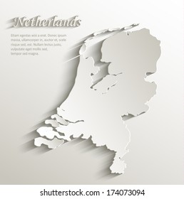 Netherlands Holland Map Card Paper 3D Natural Vector 