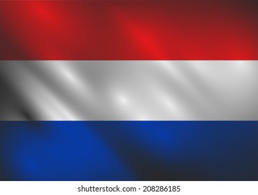 Netherlands, Hollands waving flag vector