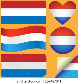 Netherlands icon set of flags. Fully editable EPS10 vector.