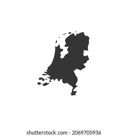 Netherlands Icon Silhouette Illustration. Dutch Map Vector Graphic Pictogram Symbol Clip Art. Doodle Sketch Black Sign.