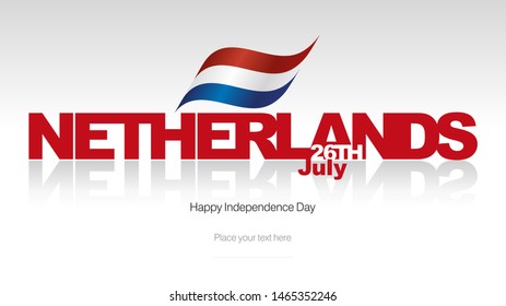 Netherlands Independence Day flag logo icon banner