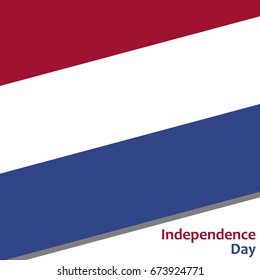 Netherlands independence day with flag vector illustration for web