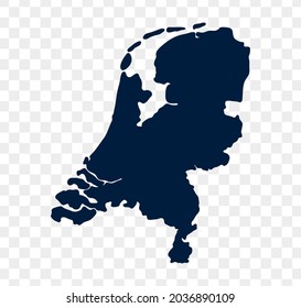 Netherlands isolated vector map silhouette
