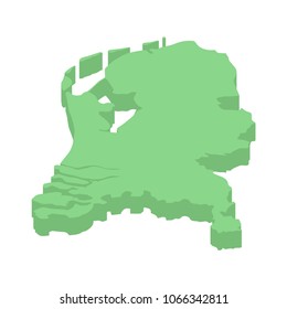Netherlands isometric map