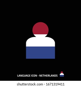 Niederländische Sprachsymbol-Vektorillustration 