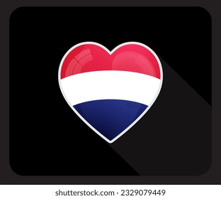 Netherlands Love Pride Flag Icon
