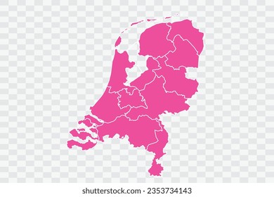 Netherlands Map Fuscia Color Background quality files png