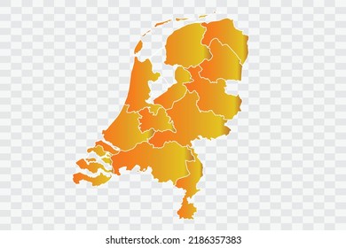 Netherlands Map Gold Dust Color on White Backgound png