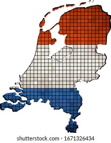 Netherlands map grunge mosaic - Illustration, vector