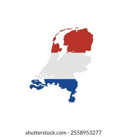 Netherlands map icon. Netherlands flag map. Vector illustration