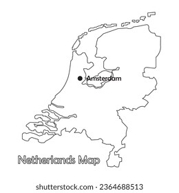 Netherlands map icon vector illustration symbol design