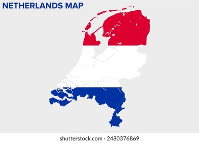 HOLANDA MAPA ILUSTRACIÓN VECTOR GRATIS