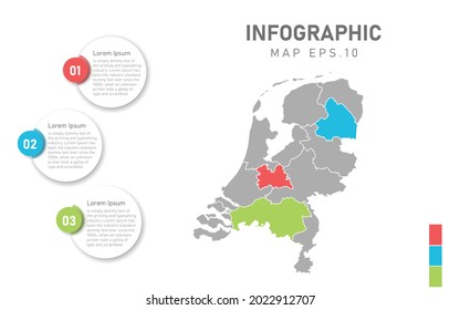 Netherlands map infographic. Global business marketing concept. World transportation infographics data.