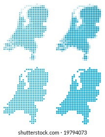 Netherlands map mosaic set. Isolated on white background.