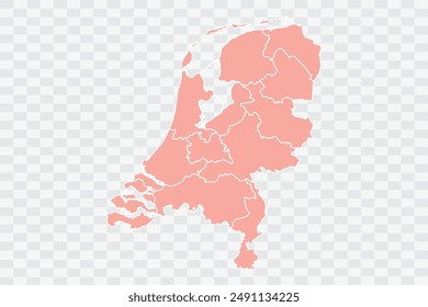 Netherlands Map salmon Color Background quality files png