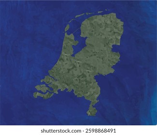 Netherlands map with satellite view design style.