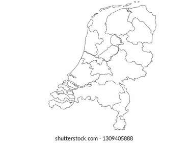 Netherlands map vector illustration, country maps, maps
