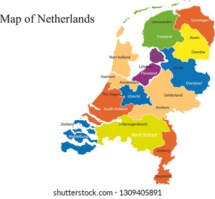 Netherlands map vector illustration, netherlands map, country maps, maps

