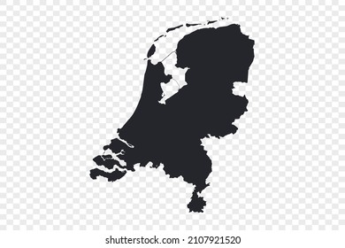 Netherlands map vector, Not isolated on transparent background