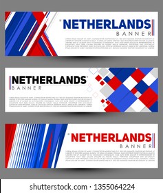 Netherlands Modern Banner Template vector Set design