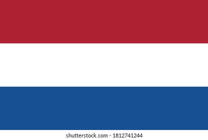 Netherlands nation flag design template