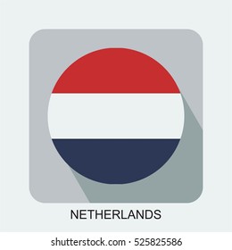 Netherlands nation flag, flat design vector europe  flag design