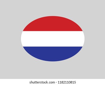 Netherlands national flag circle shape country emblem states symbol