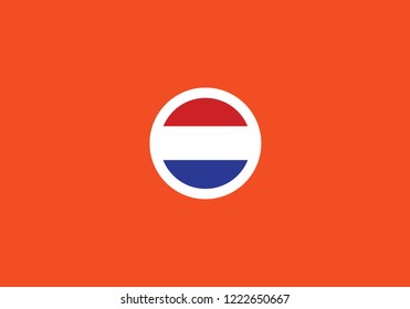 Netherlands national flag circle shape country emblem state symbol 