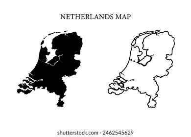 Netherlands region country map vector