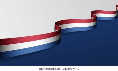 Netherlands ribbon flag background. Element of impact for the use you want to make of it.