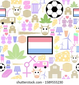 netherlands seamless pattern background icon.