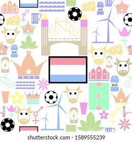 netherlands seamless pattern background icon.