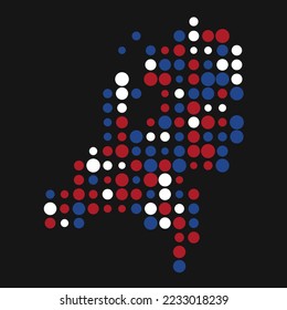 Netherlands Silhouette Pixelated pattern illustration