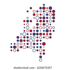 Netherlands Silhouette Pixelated pattern map illustration