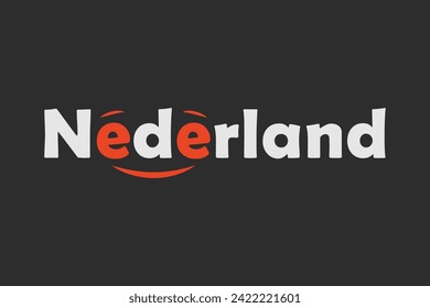 Netherlands, simple vector illustration, with logo and symbol silhouettes
