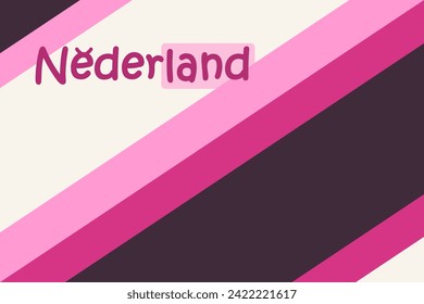 Netherlands, simple vector illustration, with logo and symbol silhouettes

