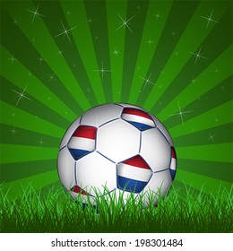 Netherlands soccer ball, vector