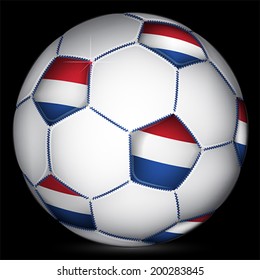 Netherlands soccer ball, vector