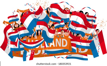 Netherlands soccer fan cheering