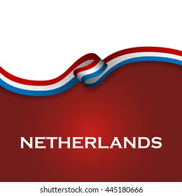 Netherlands sport style flag ribbon classic style. Vector Illustration