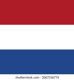 Netherlands Square Country Flag Icon